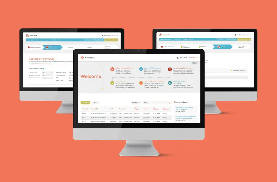 ontario centre of innovation portal UX redesign